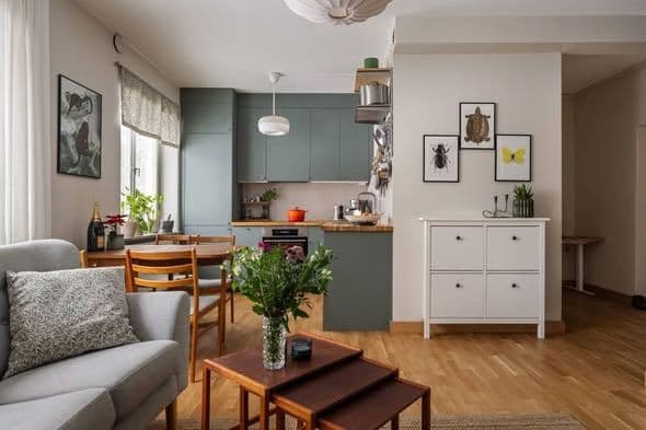 Nyrenoverad 1,5:a på Stora Essingen